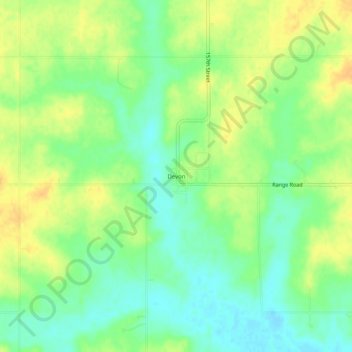Mappa topografica Devon, altitudine, rilievo