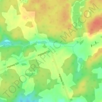 Mappa topografica Loring, altitudine, rilievo
