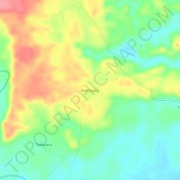 Mappa topografica Rumiyacu, altitudine, rilievo