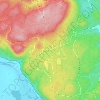Mappa topografica Kingsmere, altitudine, rilievo
