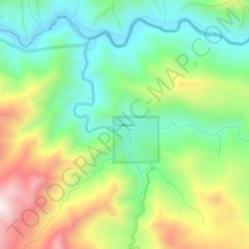 Mappa topografica Crabtree, altitudine, rilievo