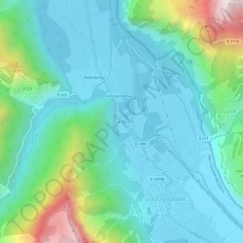 Mappa topografica Le Rat, altitudine, rilievo