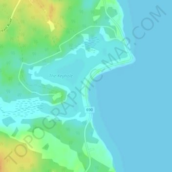 Mappa topografica Princess Park, altitudine, rilievo