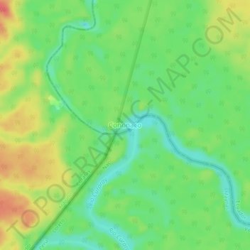 Mappa topografica Cononaco, altitudine, rilievo