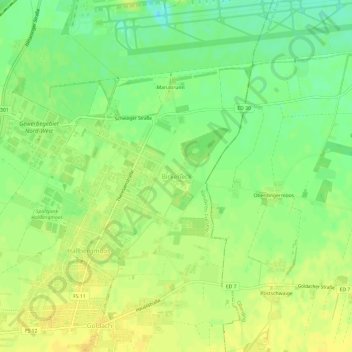 Mappa topografica Birkeneck, altitudine, rilievo