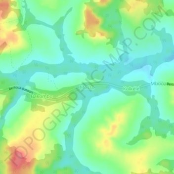 Mappa topografica Mosso, altitudine, rilievo