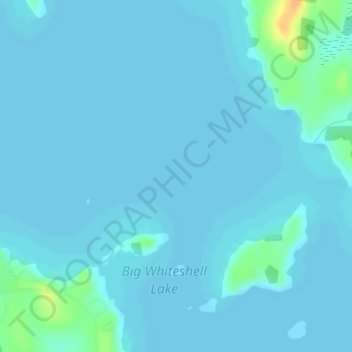 Mappa topografica Big Whiteshell Lake, altitudine, rilievo