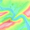 Mappa topografica East Jim Thorpe, altitudine, rilievo