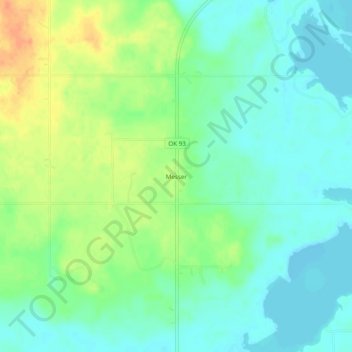 Mappa topografica Messer, altitudine, rilievo