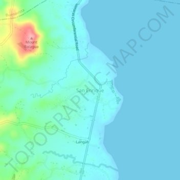 Mappa topografica San Enrique, altitudine, rilievo