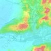 Mappa topografica Δρούβα, altitudine, rilievo