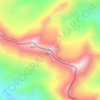 Mappa topografica Vulture, altitudine, rilievo