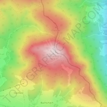 Mappa topografica Kolomansberg, altitudine, rilievo