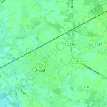 Mappa topografica Darderhöfe, altitudine, rilievo