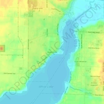 Mappa topografica Maple Grove, altitudine, rilievo