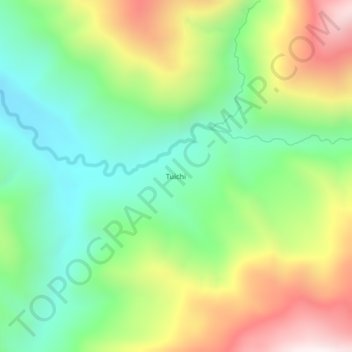 Mappa topografica Tuichi, altitudine, rilievo