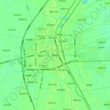 Mappa topografica 清州镇, altitudine, rilievo