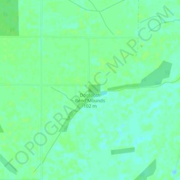 Mappa topografica Dogtooth Bend Mounds, altitudine, rilievo