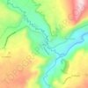 Mappa topografica Cubijíes, altitudine, rilievo