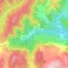 Mappa topografica Le Crouzet, altitudine, rilievo