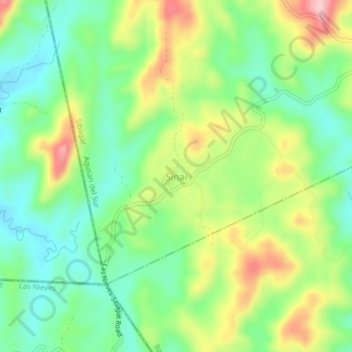 Mappa topografica Sinai, altitudine, rilievo