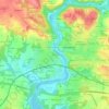 Mappa topografica Le Guiriel, altitudine, rilievo