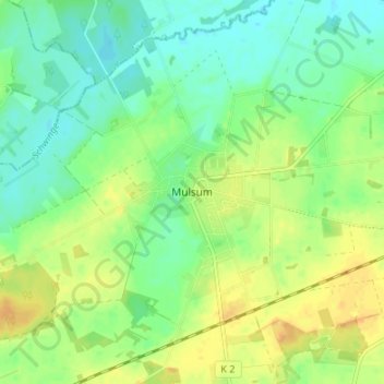 Mappa topografica Mulsum, altitudine, rilievo