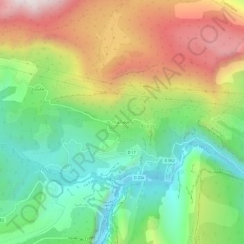 Mappa topografica La Tièye, altitudine, rilievo