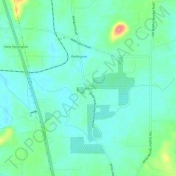 Mappa topografica Union, altitudine, rilievo