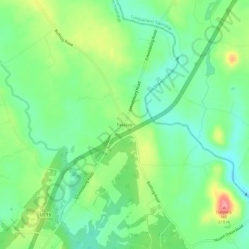 Mappa topografica Fairplay, altitudine, rilievo