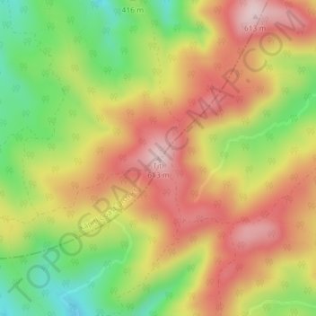Mappa topografica Titi, altitudine, rilievo