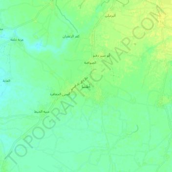 Mappa topografica Atsa, altitudine, rilievo