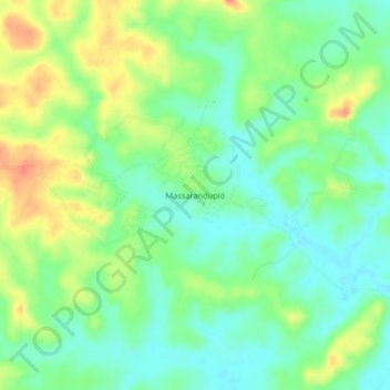 Mappa topografica Massarandupió, altitudine, rilievo