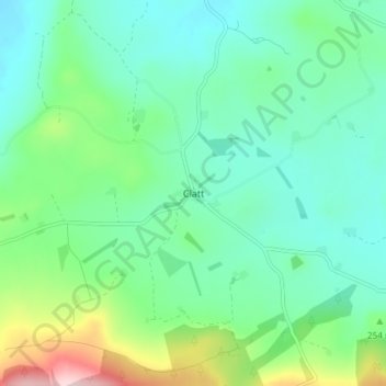 Mappa topografica Clatt, altitudine, rilievo