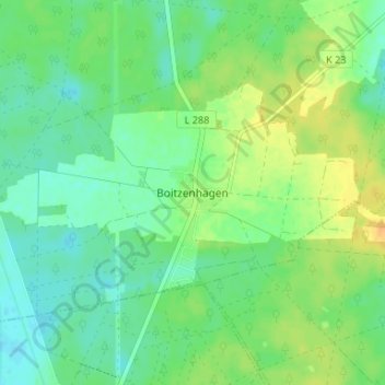 Mappa topografica Boitzenhagen, altitudine, rilievo