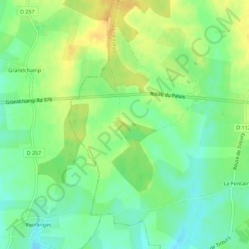 Mappa topografica Les Marolles, altitudine, rilievo