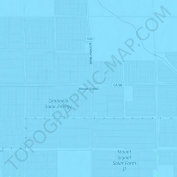 Mappa topografica Mount Signal, altitudine, rilievo
