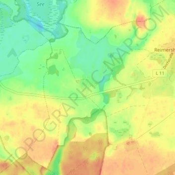 Mappa topografica Suckwitz, altitudine, rilievo