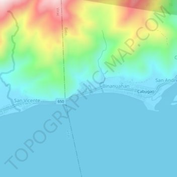 Mappa topografica Marinawa, altitudine, rilievo