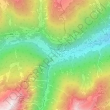 Mappa topografica Sankt Gertraud - Santa Gertrude, altitudine, rilievo