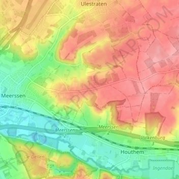 Mappa topografica Raar, altitudine, rilievo