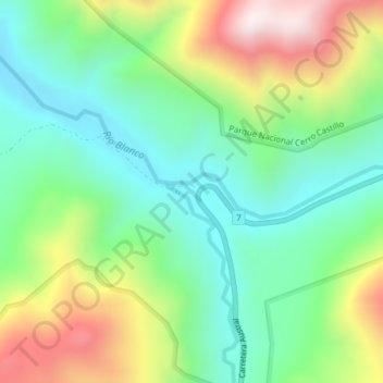 Mappa topografica Las Horquetas, altitudine, rilievo