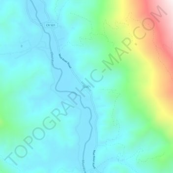 Mappa topografica Ruth, altitudine, rilievo