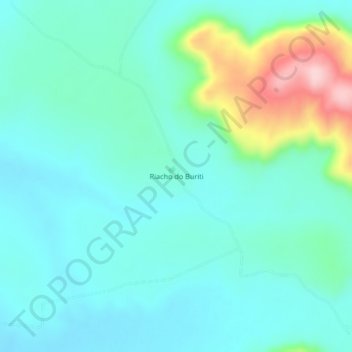 Mappa topografica Riacho do Buriti, altitudine, rilievo