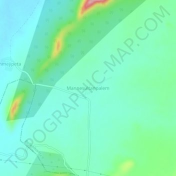 Mappa topografica Mannesultanpalem, altitudine, rilievo