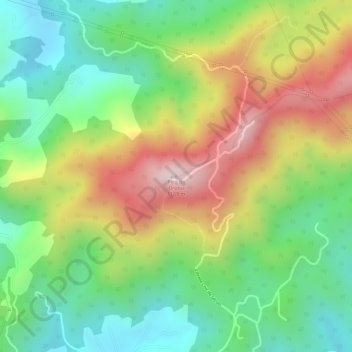 Mappa topografica Pico do Urubu, altitudine, rilievo