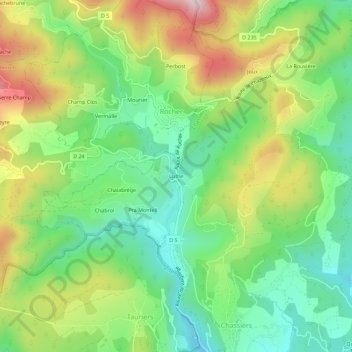 Mappa topografica Luthe, altitudine, rilievo
