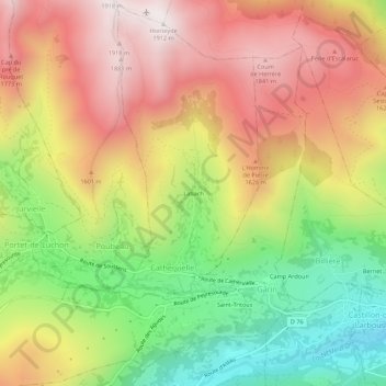 Mappa topografica Labach, altitudine, rilievo