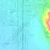 Mappa topografica Bellevue, altitudine, rilievo