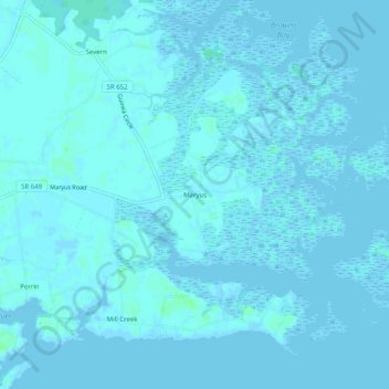 Mappa topografica Maryus, altitudine, rilievo